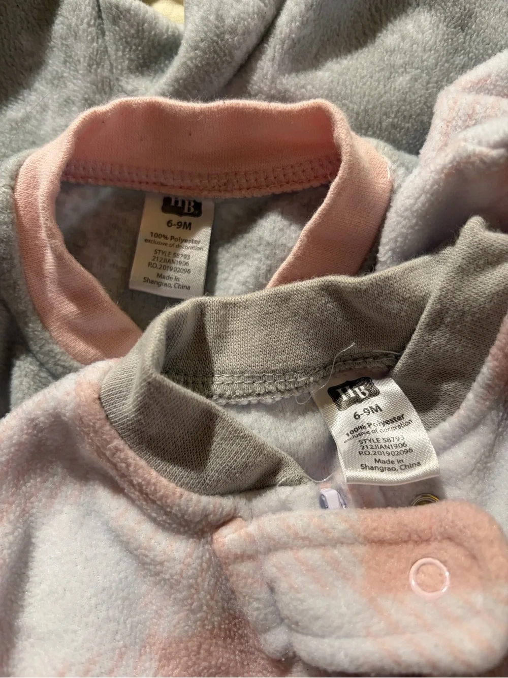 Plush Pink Checkered & Grey Snowflake Fleece Bundle